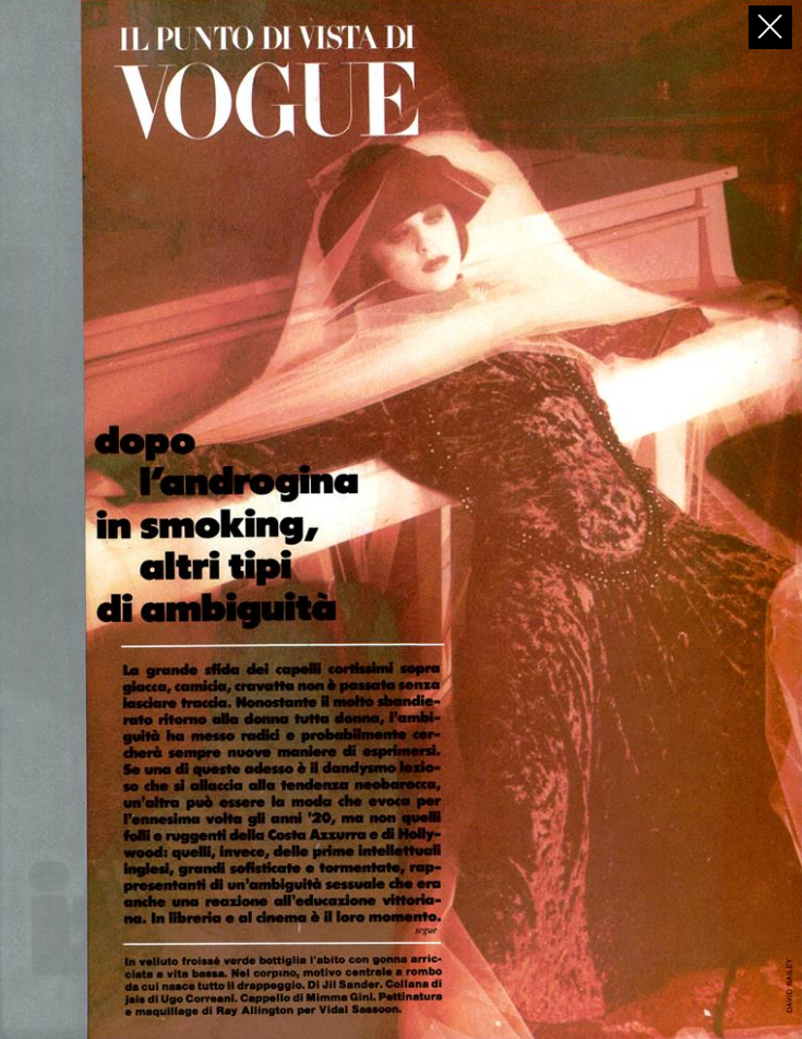 Bailey Vogue Italia November 1985 00