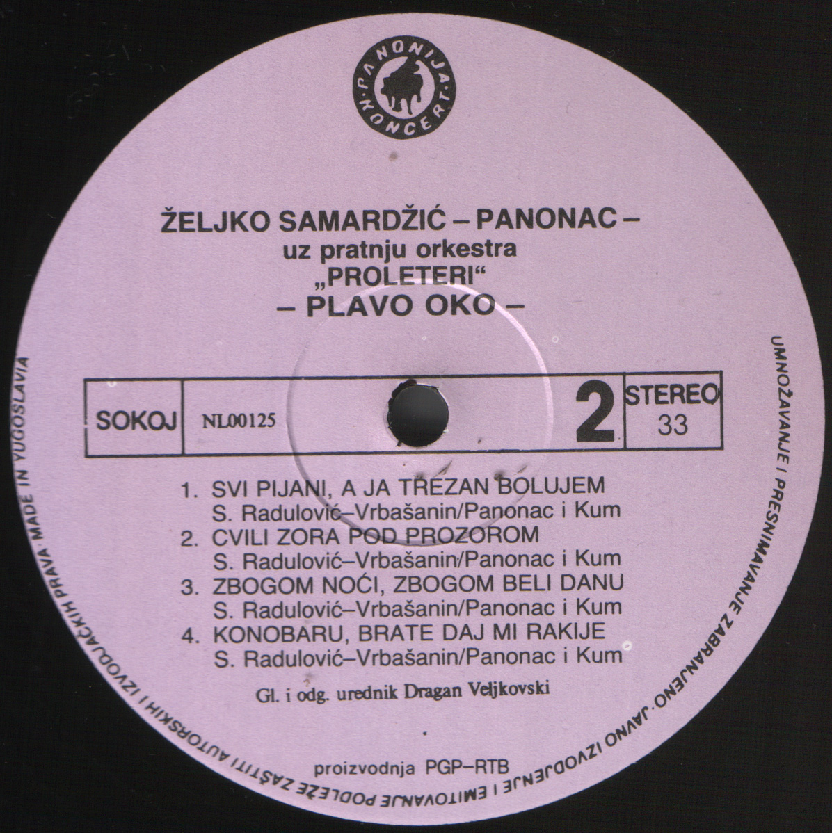 Zeljko Samardzic Panonac 1989 B