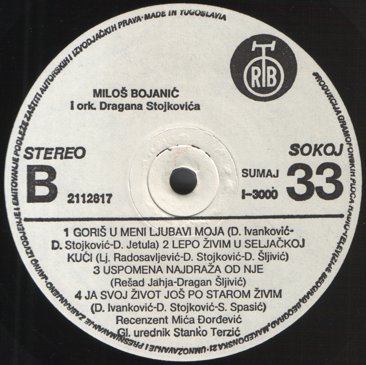 Milos Bojanic 1984 B