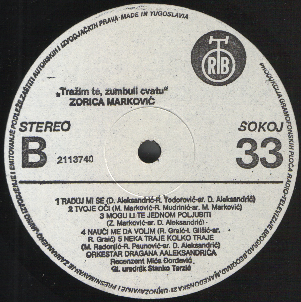 Zorica Markovic 1985 B